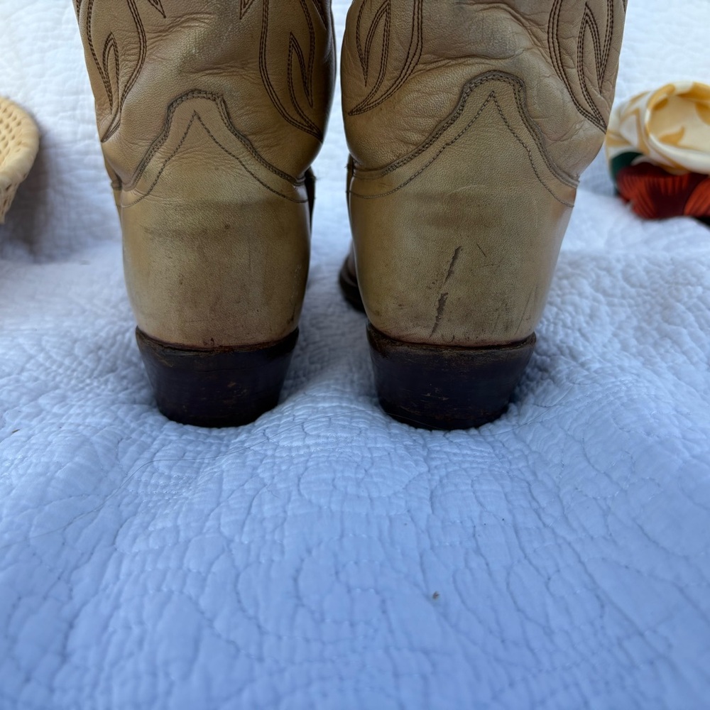 Dan Post Western Cowboy Boots | Leather | Vintage | Sz 6.5 - Picture 9 of 16